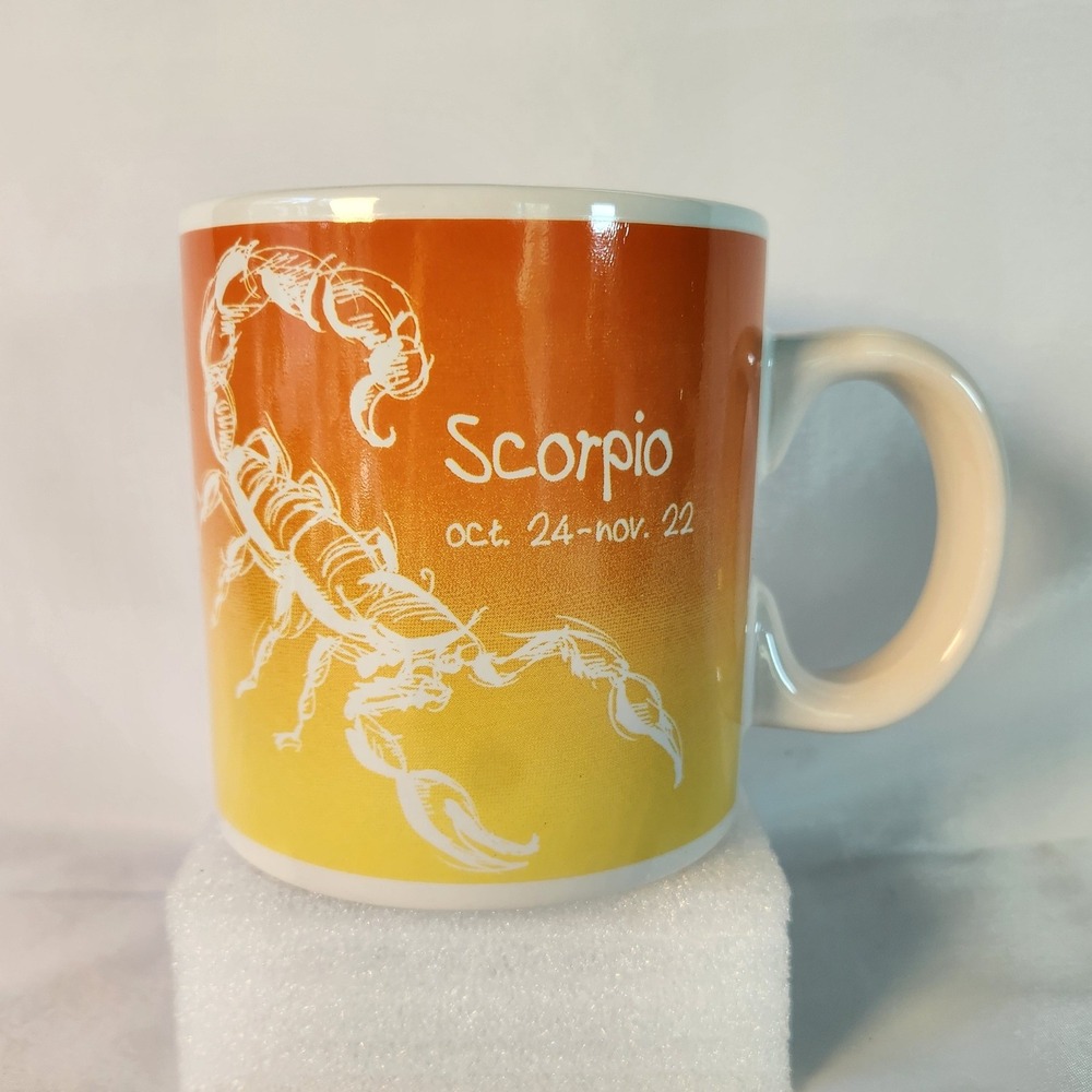 2013 Zodiac SCORPIO Coffee Mug Signature Housewares Room Creative Drawn Oversize